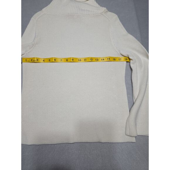 NWT Etcetera Wool Blend Sweater – Small – Winter White, Asymmetric Collar - Picture 7 of 15